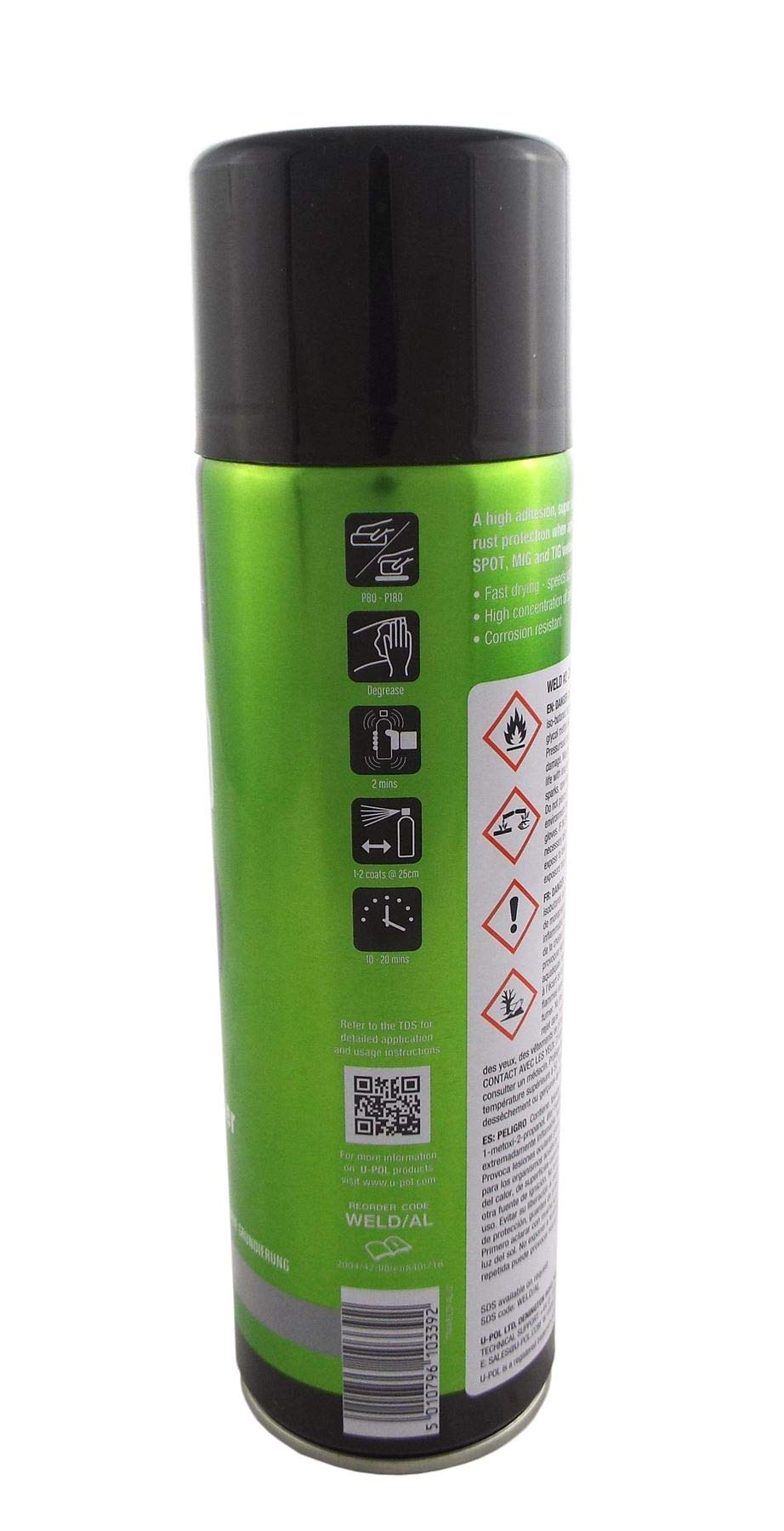 U-POL WELD#2 - Weld-Through Zinc Rich Primer 450ml aerosol Zinc