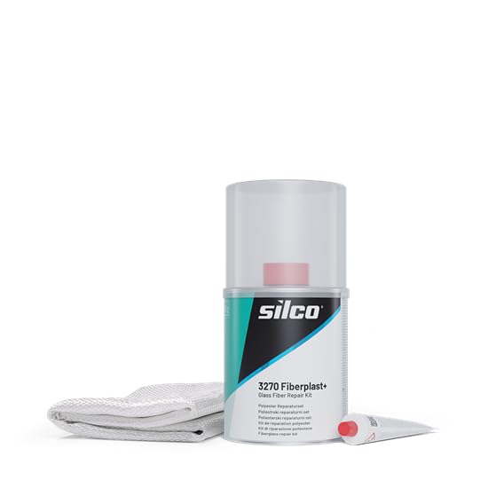 INTERMIX SUPPLIES Silco 3270 Fiberplast+ Glass Fiber Repair Kit – Comprehensive 800g Resin and Hardener for Durable Repairs of Steel, Aluminium, Fiberglass, and Wood Surfaces