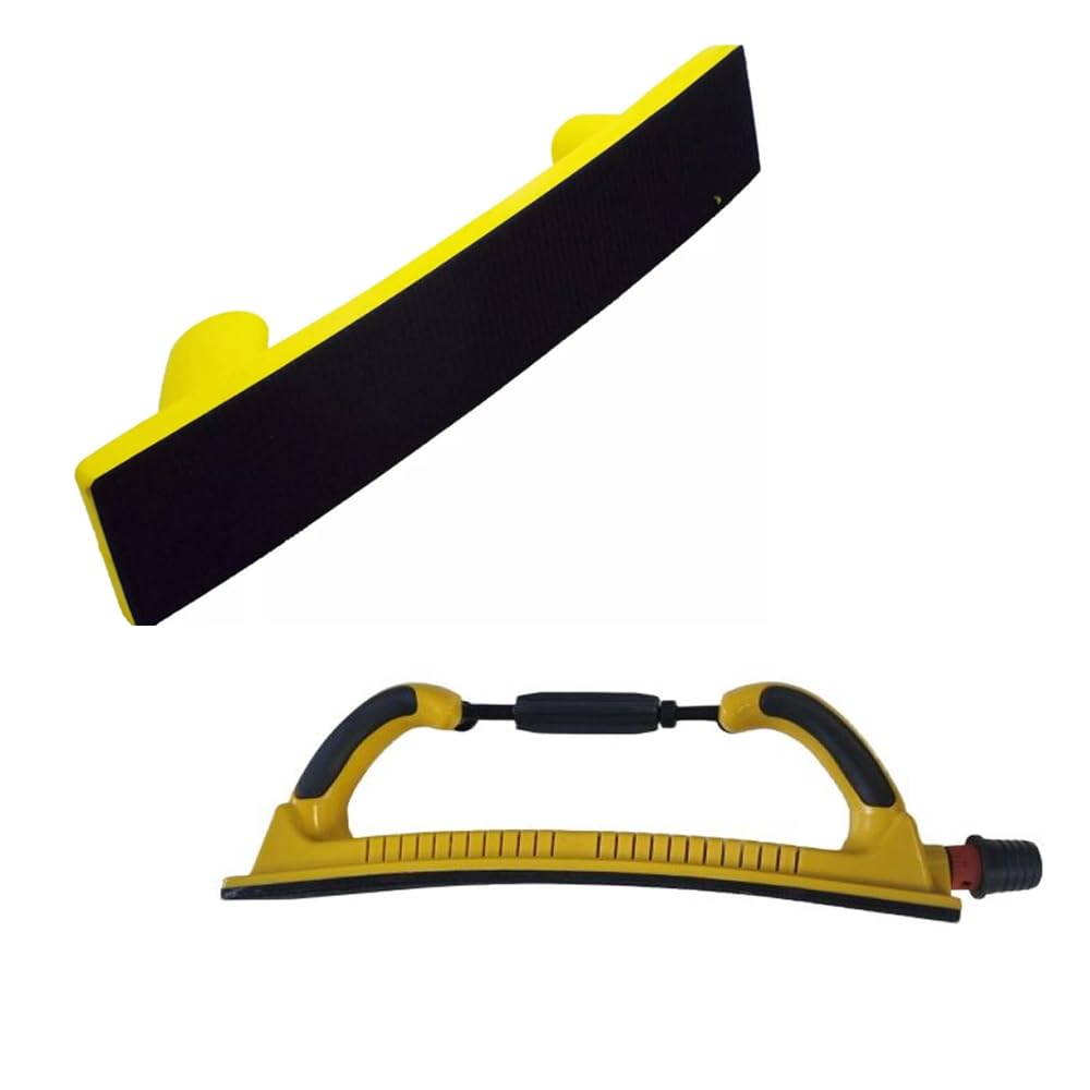 Fast Mover Hand Sanding Board (FMT2096) & Long Sanding Rubbing Block - 70 x 400mm - Flexible Hook & Loop Sanding Set with Dust Extraction Compatibility