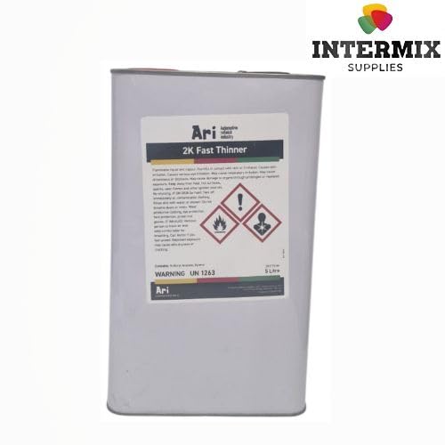 ARI 2K Fast Thinner – 5 Litre Can - High-Performance Paint Solvent – Ideal for 2K Lacquers, Primers & Clear Coats – Fast-Drying Formula – for Automotive & Industrial Use