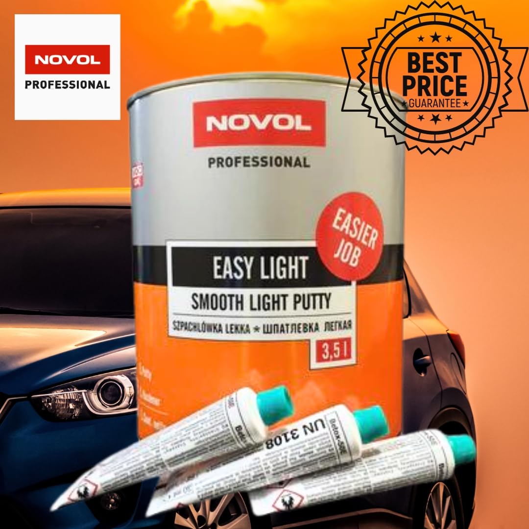 Novol Professional Easy light Smooth Light Putty Body Filler - Autobody Refinish Car Paint Automotive Repair Professionals