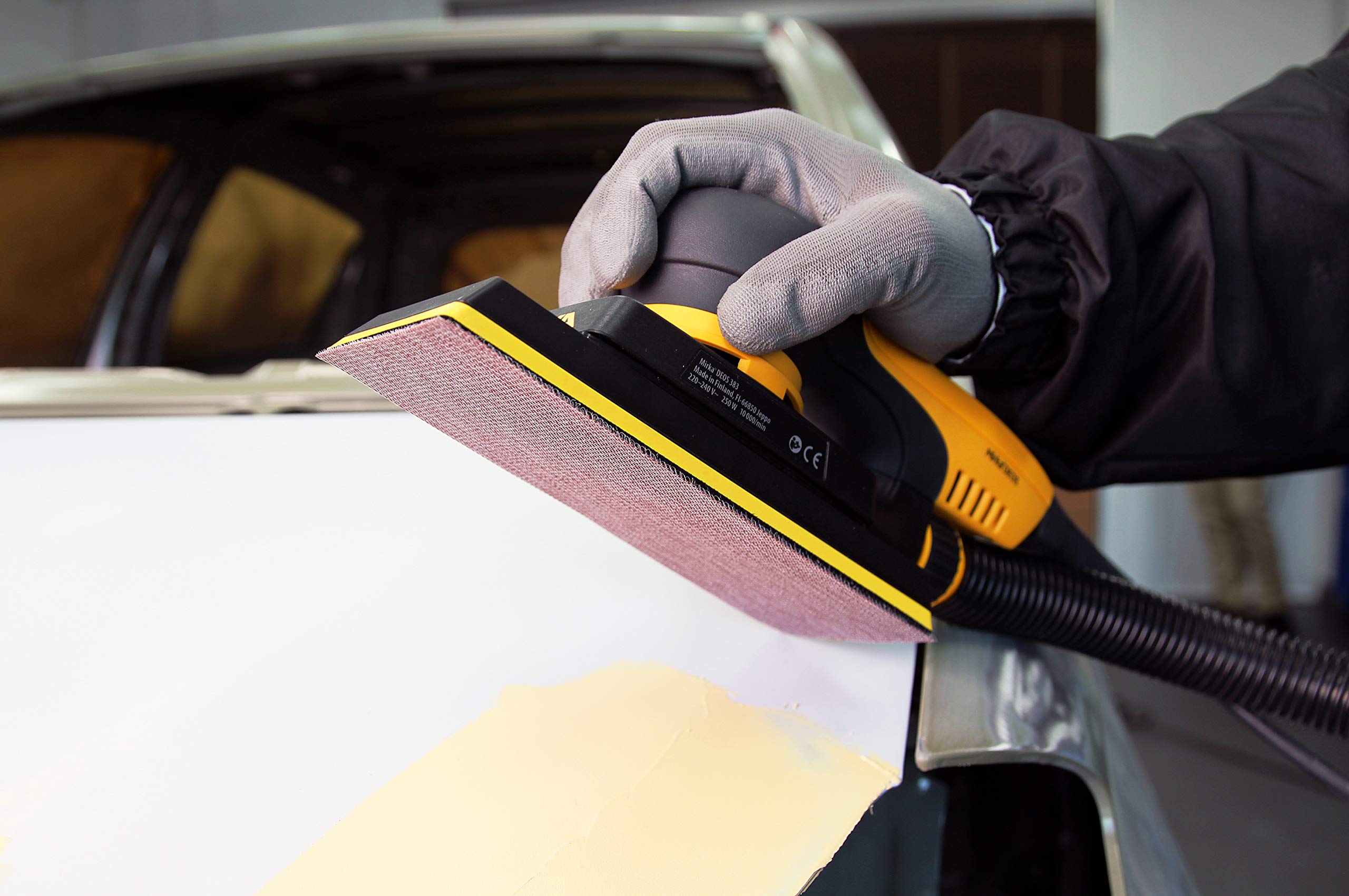 Mirka Abranet net sandpaper strips 70 x 198 mm Grip / 50 pcs/for sanding wood, filler, varnish, plastic