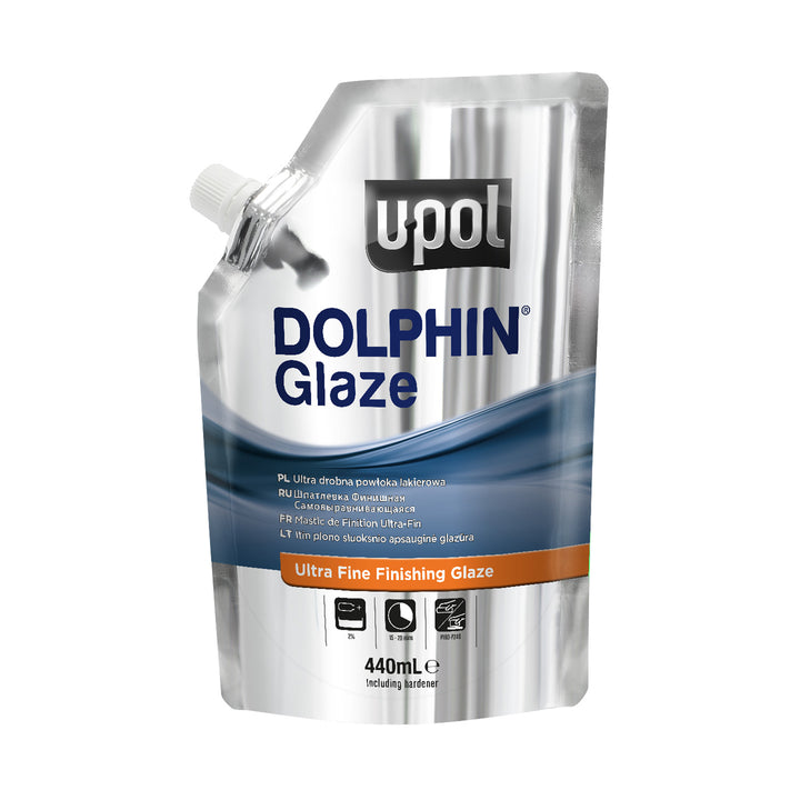 UPOL 0714  BAGDOL Dolphin Glaze Brush able Stopper Putty Bag inc Hardener 440ml