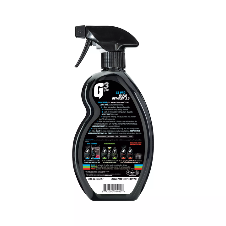 FARECLA G3 Pro Rapid Detailer 2.0 - 500ml - Versatile & High Gloss Look