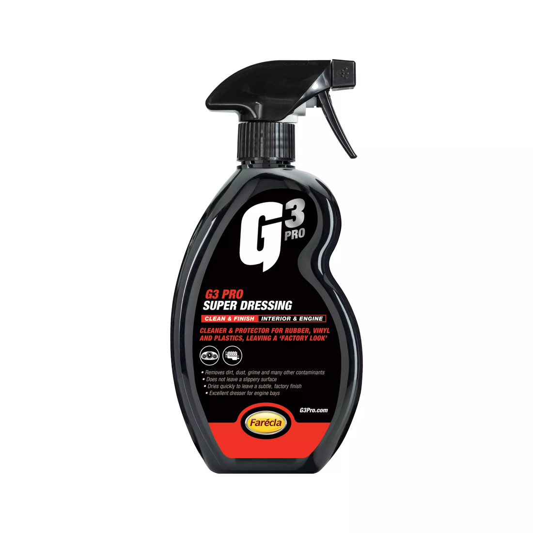 FARECLA G3 Pro Super Dressing - 500ml, Ideal For Interior Surfaces And Engine Bays