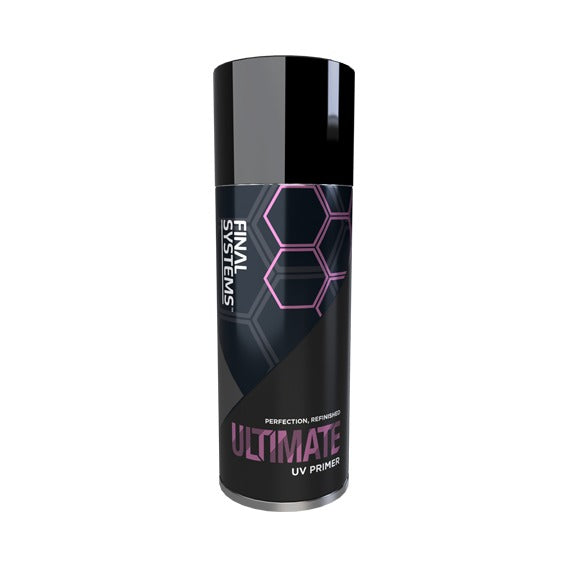 Grey 1K Car Paint SURFACER ULTIMATE UV Primer Aerosol 400ml – Rapid Cure UV Acrylic Filler, Semi Matt Grey High Build Spray Primer for Metal, Plastic, Steel & Automotive Refinish
