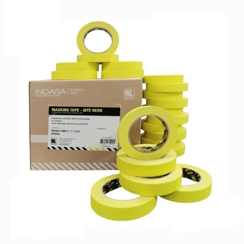 INDASA MTE-NEON MASKING TAPE 48MM x 50M - BOX OF 36 ROLLS