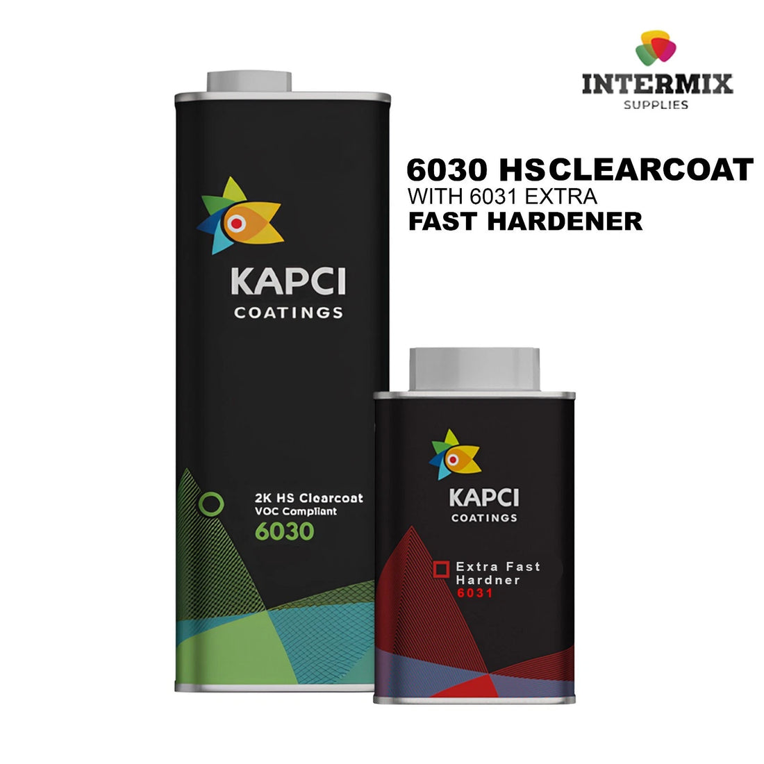 Kapci 6030 2K HS Anti Scratch Clearcoat 5L, With 6031 Extra Fast Hardener 2.5L