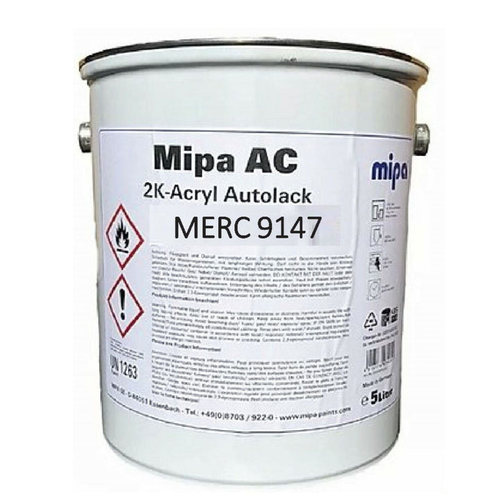 MIPA AC 2K ACRYLIC MERCEDES Artic 9147 ARKTIK WHITE 5LTR - PAINT CAR VAN OC PUR 147