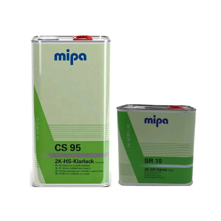 MIPA CS95 2K HS Clear Coat Lacquer kit 5L with 2.5L SR10 FAST Hardener 7.5L