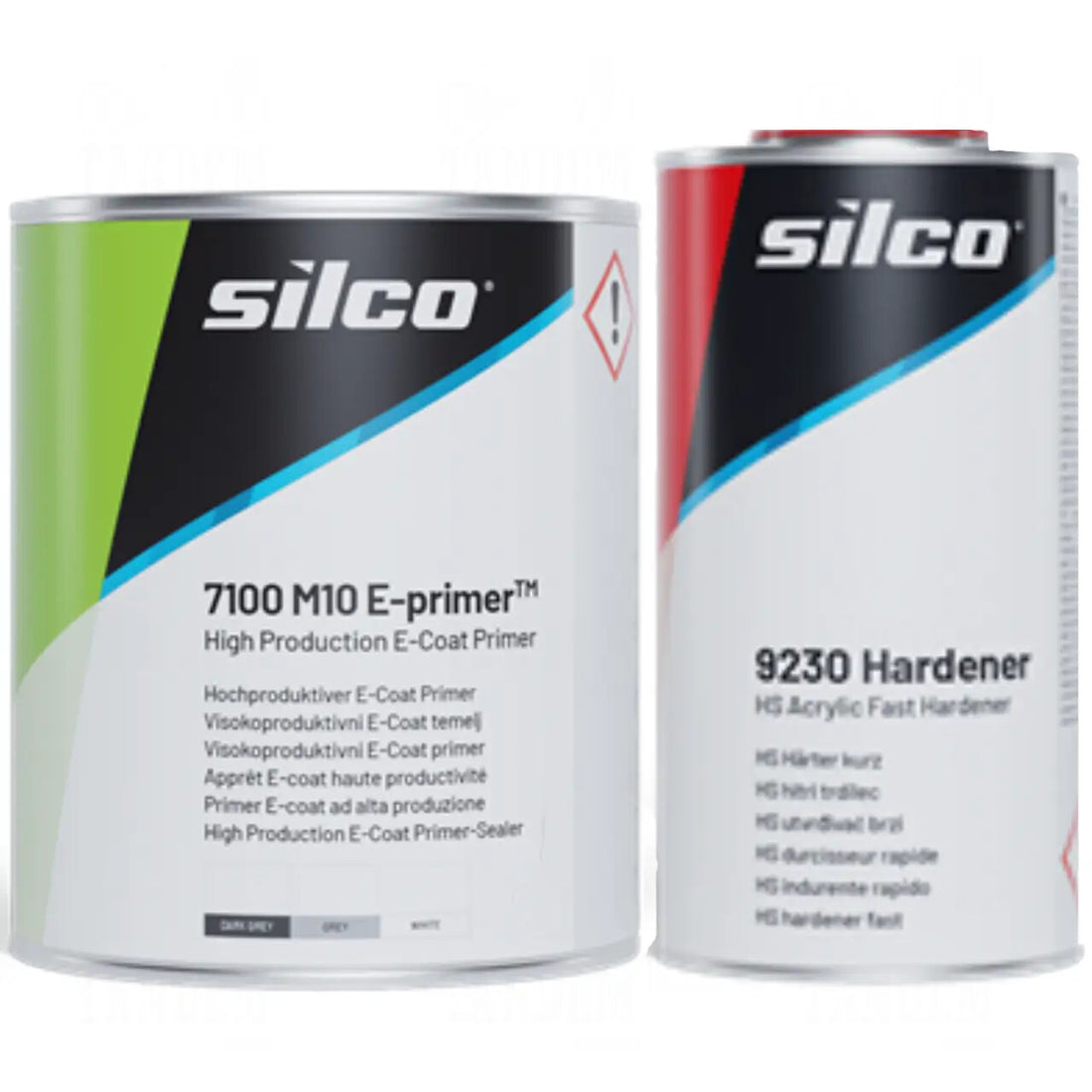 7100  M10 E-Coat Wet on Wet Primer Kit 4:1 3.5L + 9230 HARDNER 875ml Dark Grey