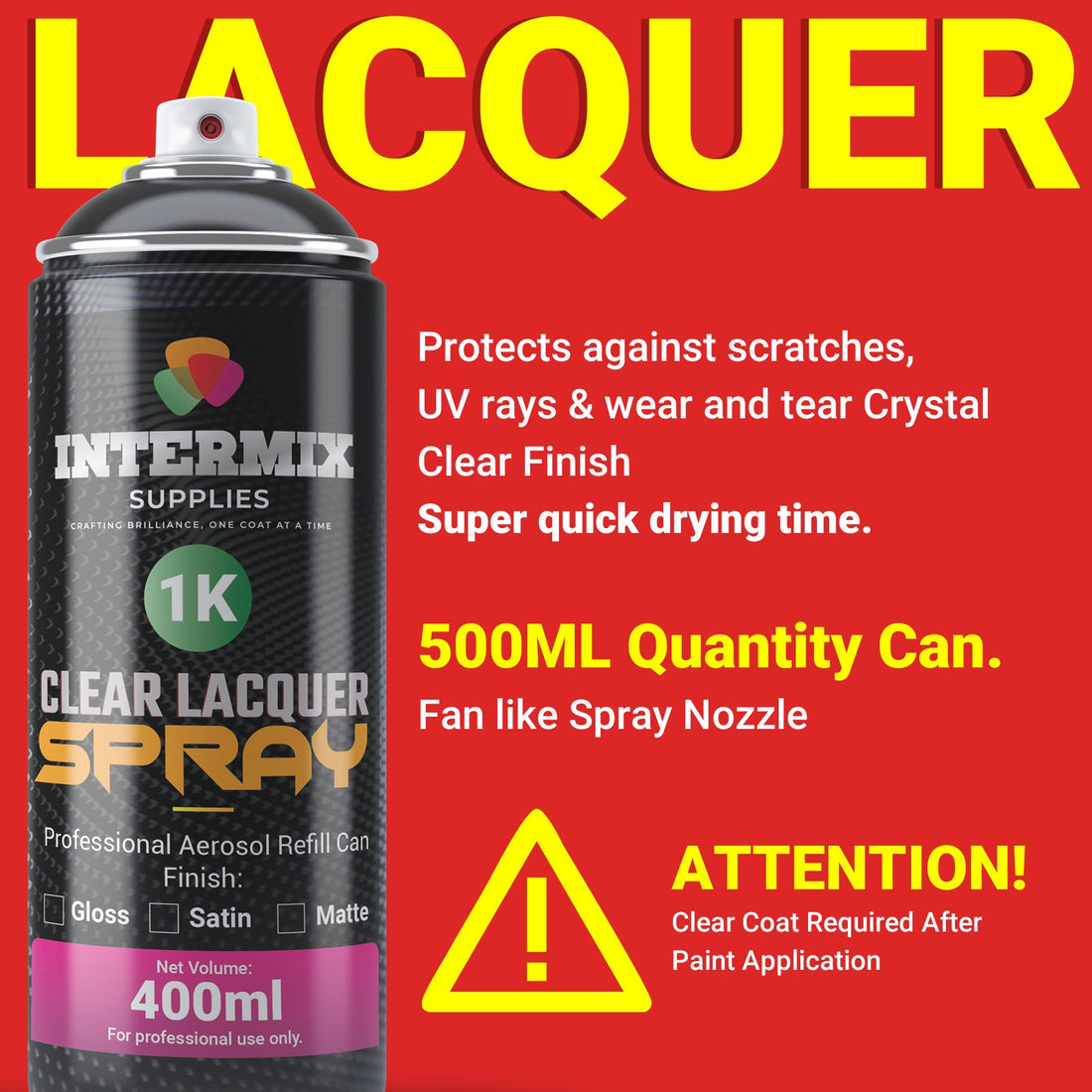 INTERMIX SUPPLIES CUSTOM AEROSOL SPRAY PAINT AEROSOL 400ML BY PAINT CODE