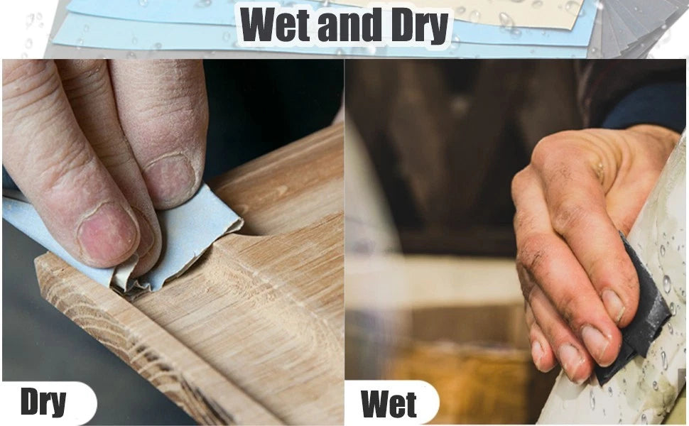 A4 Wet and Dry Sandpaper Abrasive Sheets Sanding Paper Waterproof GRIT p60-2000