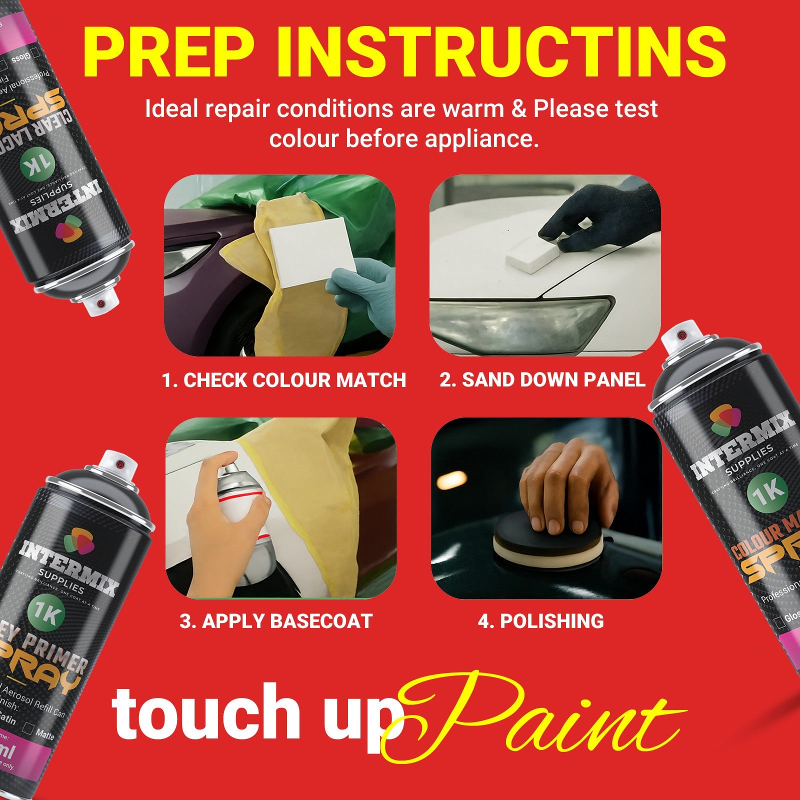 INTERMIX SUPPLIES CUSTOM AEROSOL SPRAY PAINT AEROSOL 400ML BY PAINT CODE