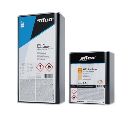 SILCO 13 9100 Clearcoat - 5 Litre & 9123 UHS Fast Hardener - 2.5 Litre, 7.5L Kit
