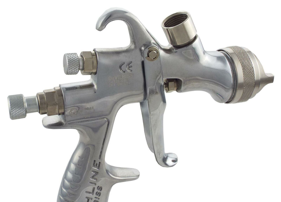 DeVilbiss FLG-5 2.0mm Paint Spray Gravity Spray Gun Compliant Gravity Spray gun with pot included
