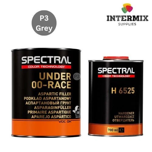 SPECTRAL Under 00-Race Filler Primer, P3 Grey Filler & H6525 Hardener -1.4L Kit